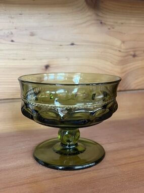 Vintage Green Depression Glass Dessert Glass Cup